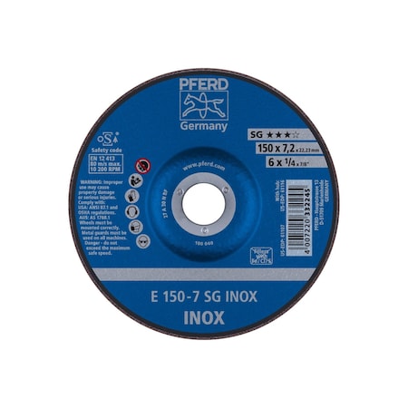 Pferd Grinding Wheel, 6"x1/4 61107